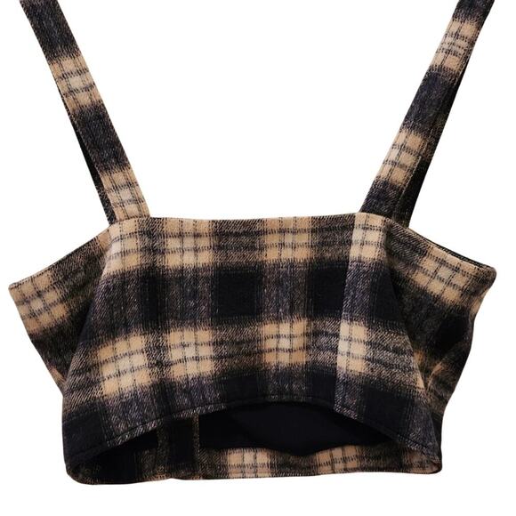 Forever Plaid Crop Top Size Medium - Picture 2 of 7